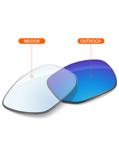 Sky Blue FlashMirror™ Photochromic-Non-Polarized