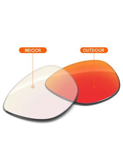 Fire Red FlashMirror™ Photochromic-Non-Polarized