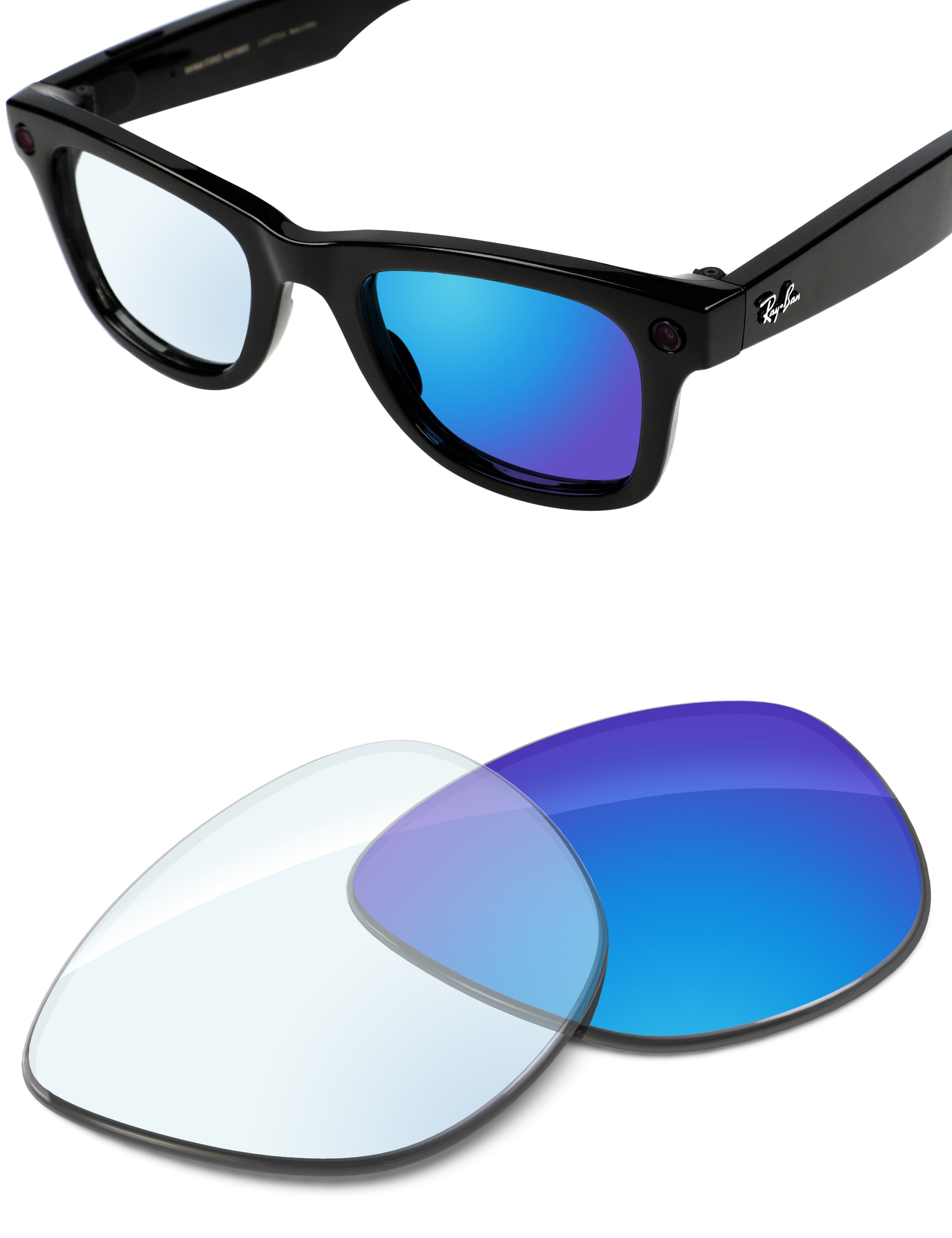 Sky Blue FlashMirror™ Photochromic-Non-Polarized