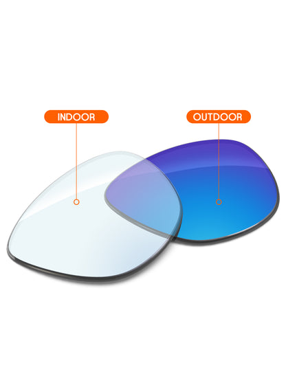 Sky Blue FlashMirror™ Photochromic-Non-Polarized