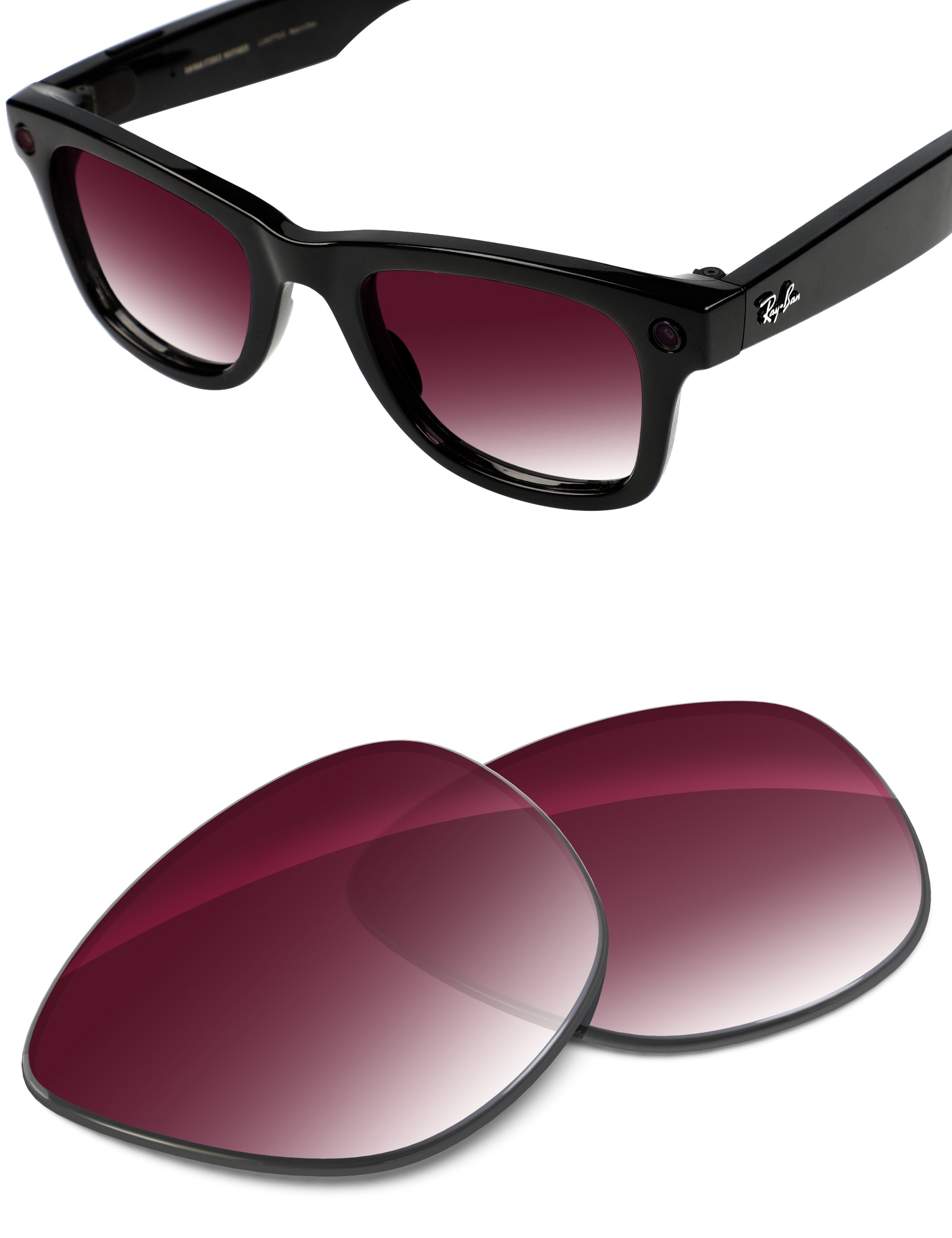 Wine Red Gradient-Non-Polarized