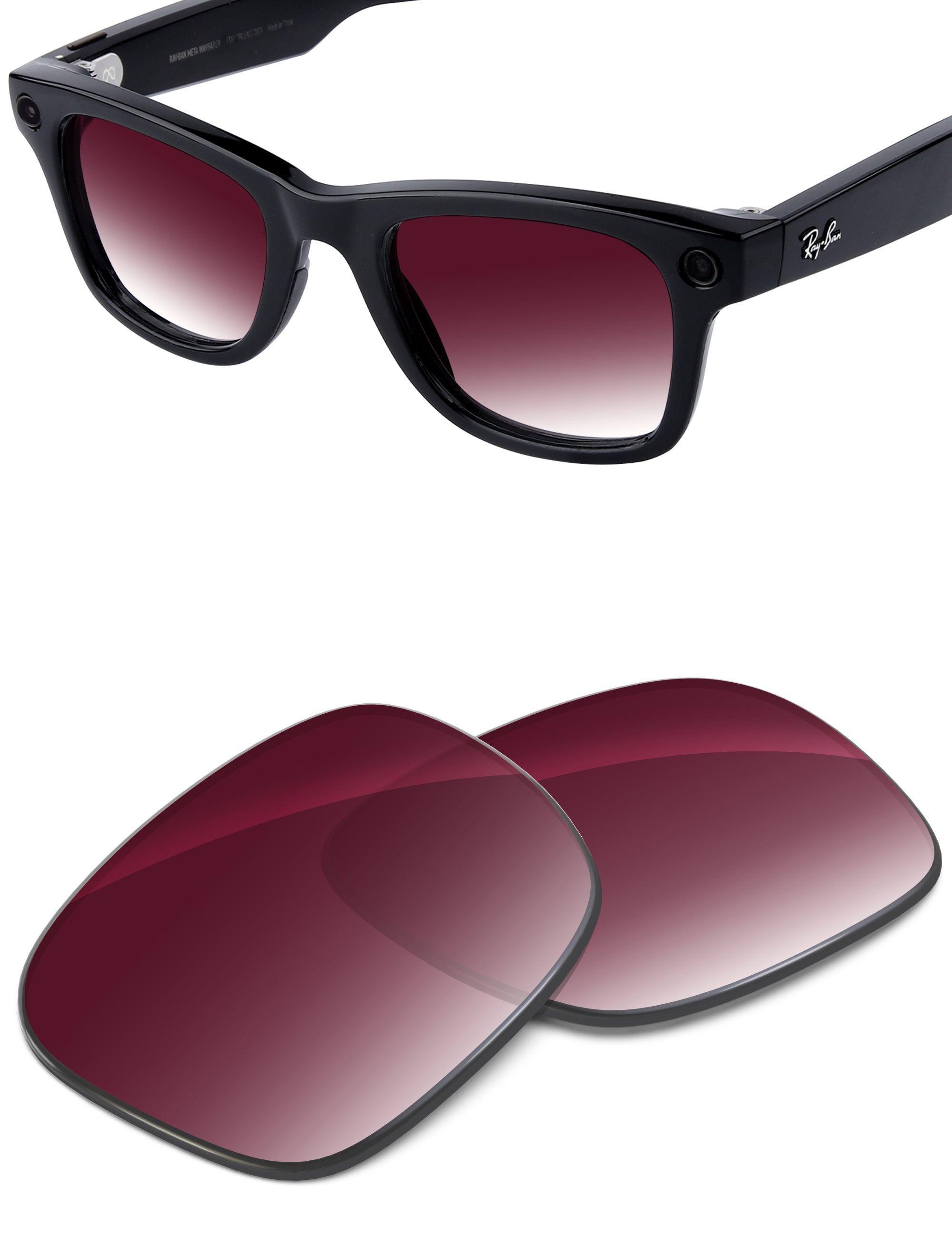 Wine Red Gradient-Non-Polarized
