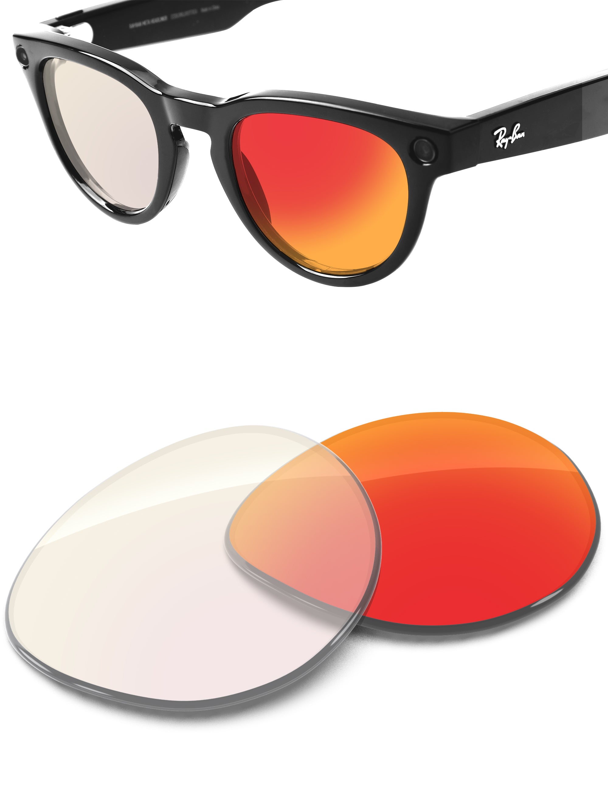 Fire Red FlashMirror™ Photochromic-Non-Polarized
