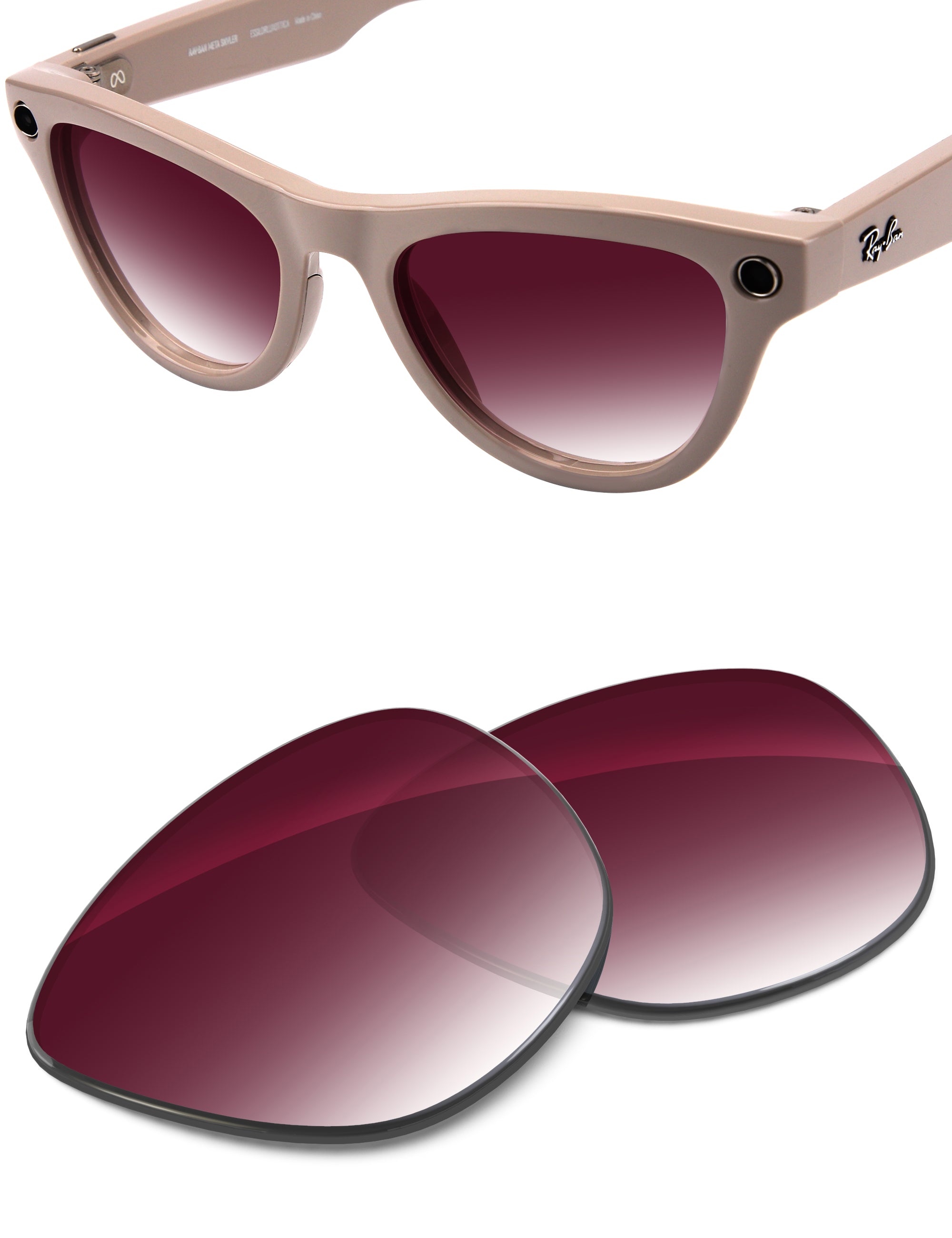 Wine Red Gradient-Non-Polarized