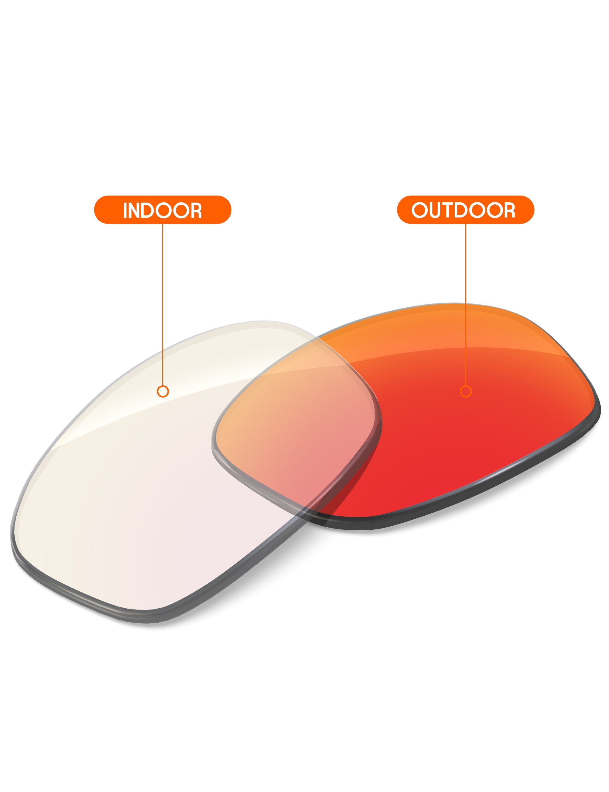 Fire Red FlashMirror™ Photochromic-Non-Polarized