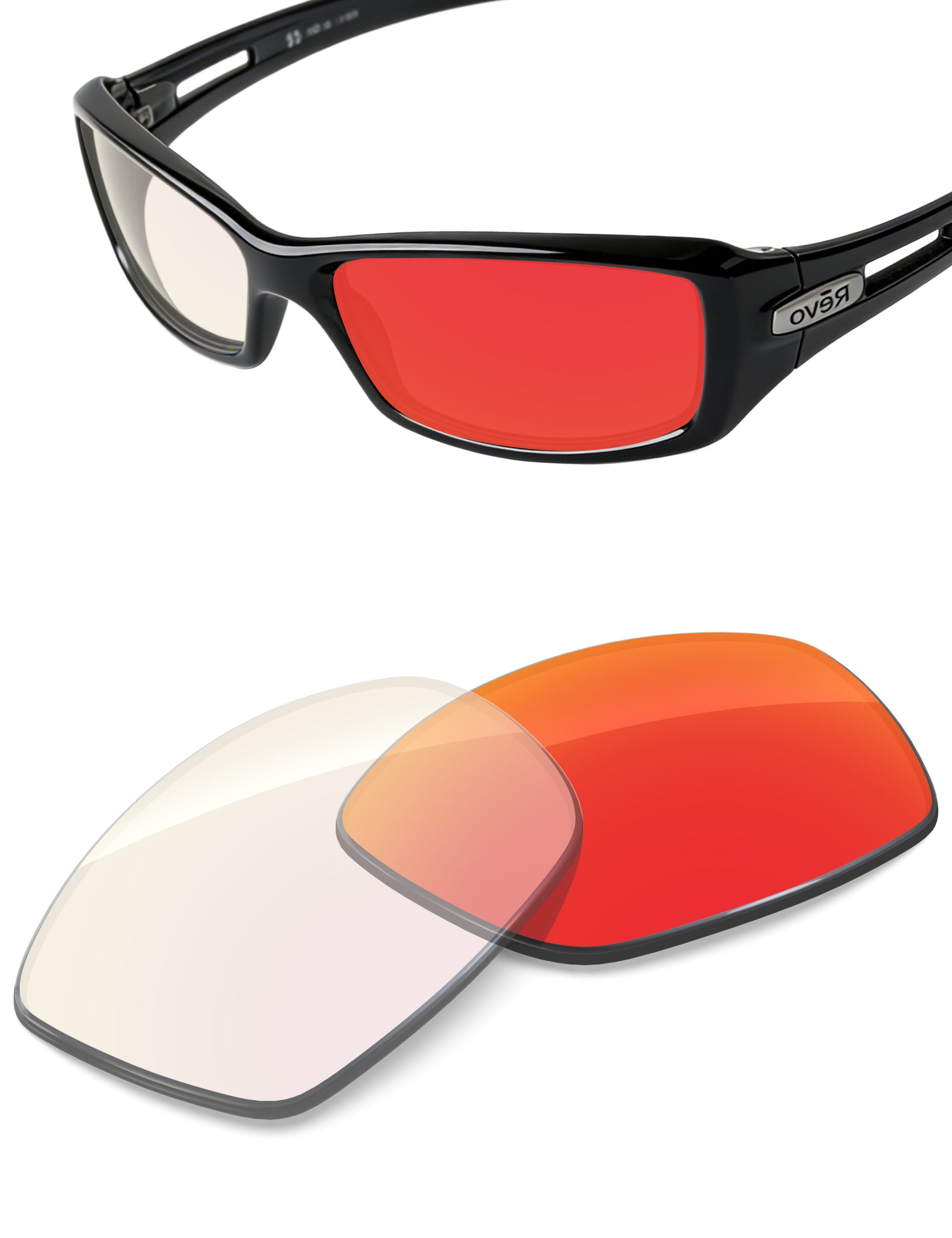 Fire Red FlashMirror™ Photochromic-Non-Polarized