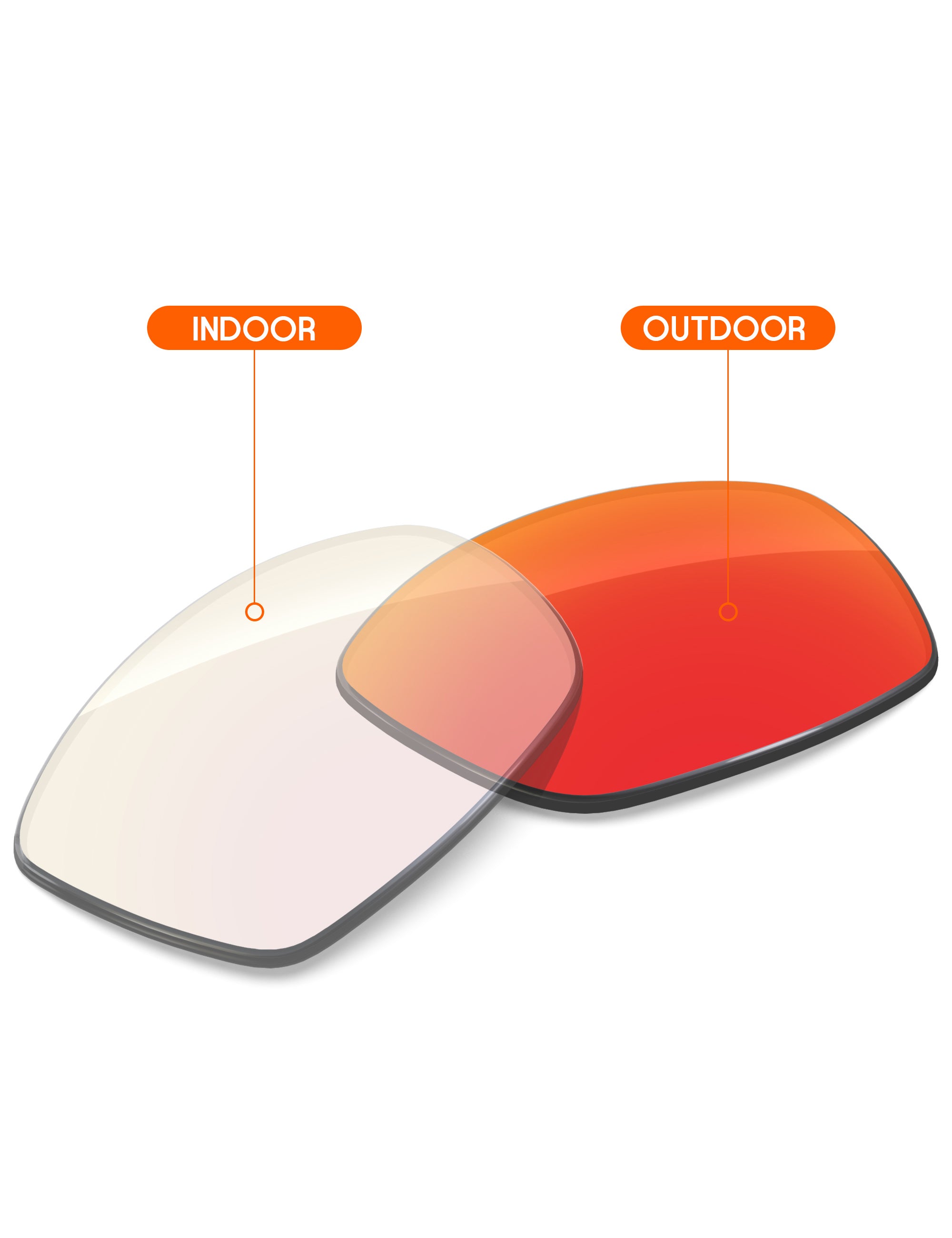 Fire Red FlashMirror™ Photochromic-Non-Polarized