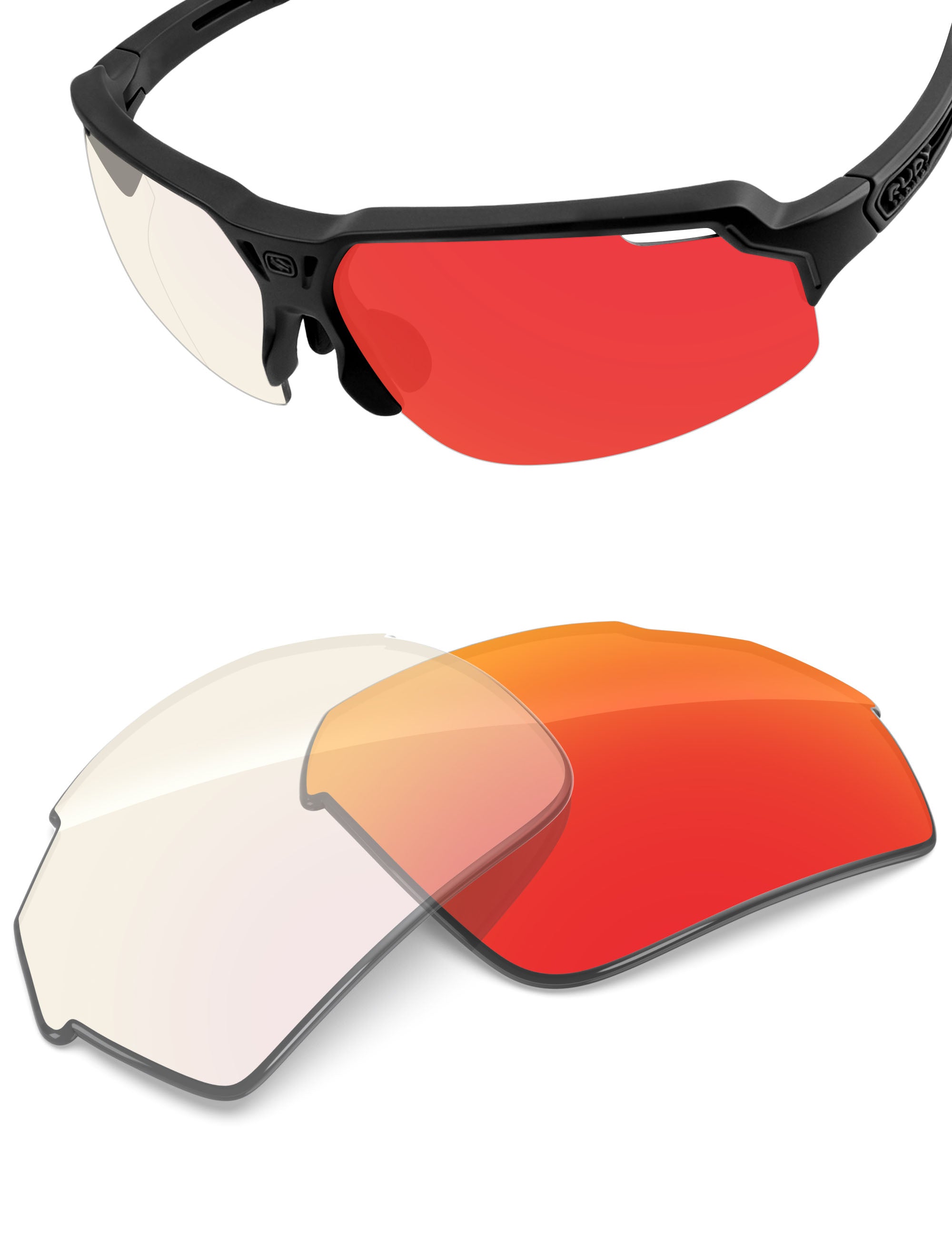 Fire Red FlashMirror™ Photochromic-Non-Polarized