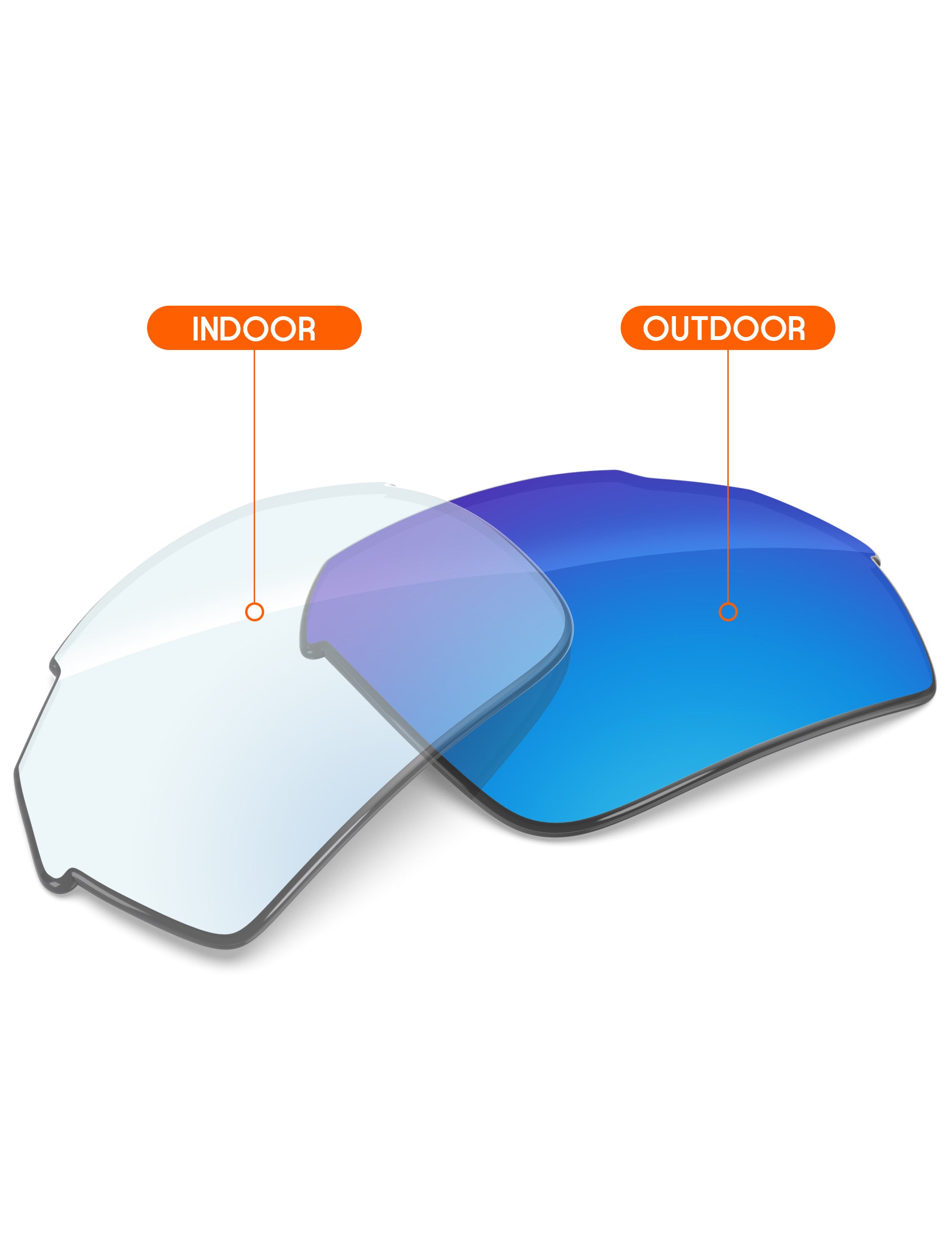 Sky Blue FlashMirror™ Photochromic-Non-Polarized