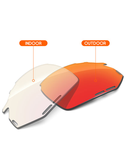 Fire Red FlashMirror™ Photochromic-Non-Polarized