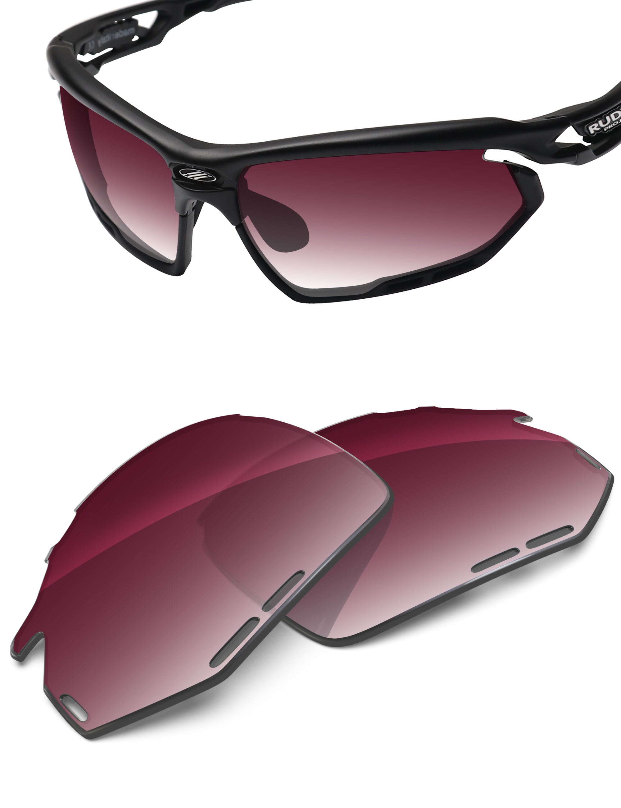 Wine Red Gradient-Non-Polarized