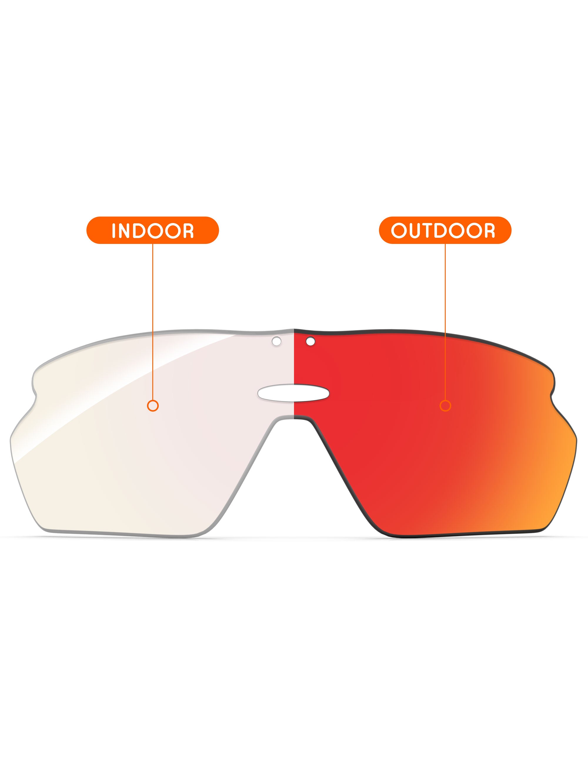 Fire Red FlashMirror™ Photochromic-Non-Polarized