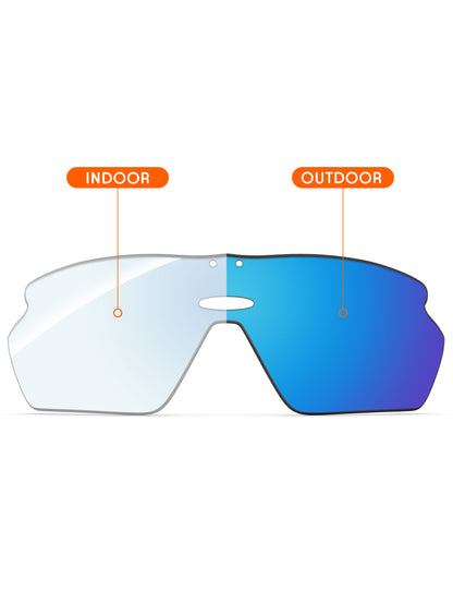 Sky Blue FlashMirror™ Photochromic-Non-Polarized