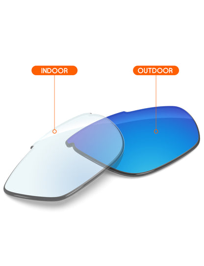 Sky Blue FlashMirror™ Photochromic-Non-Polarized
