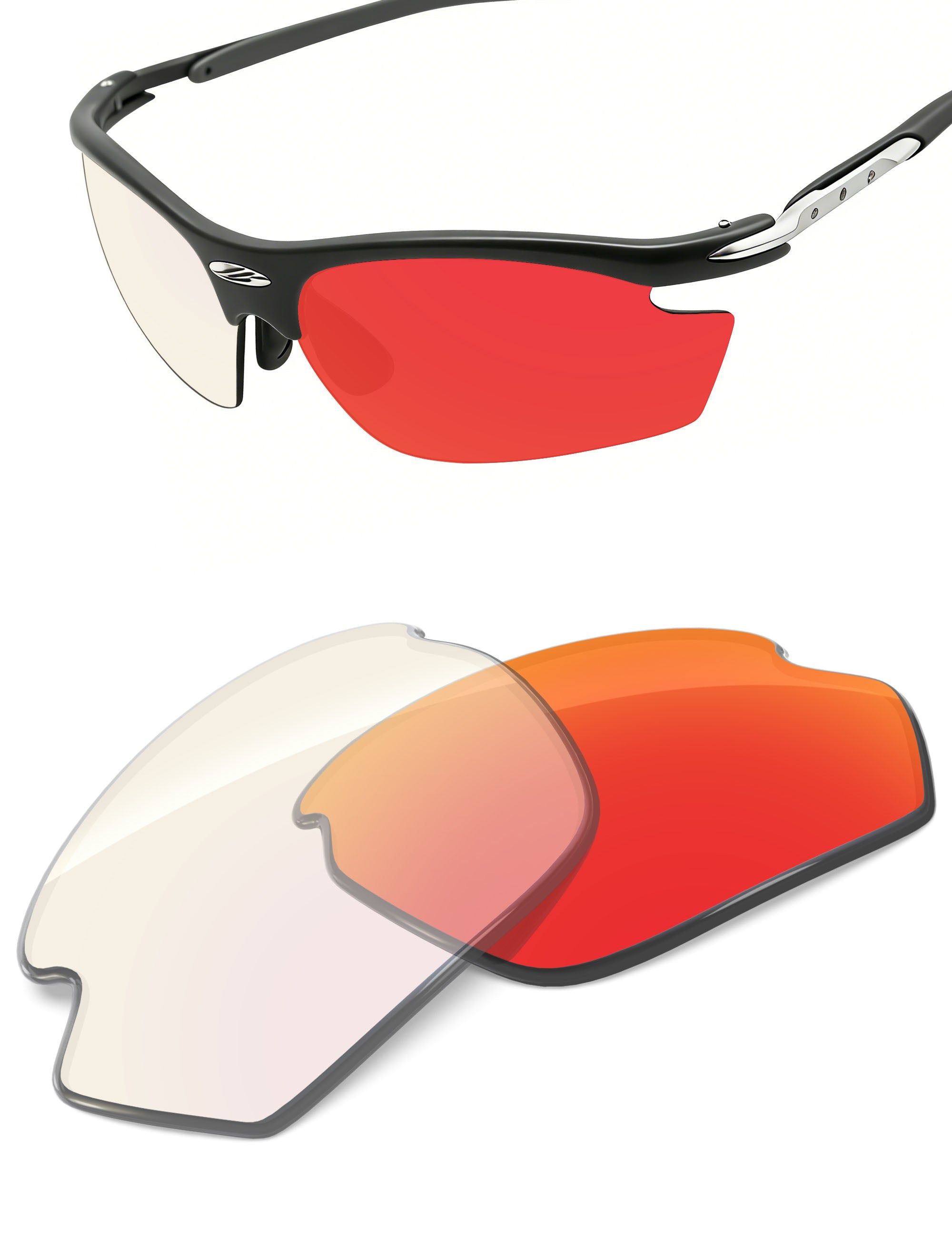 Fire Red FlashMirror™ Photochromic-Non-Polarized