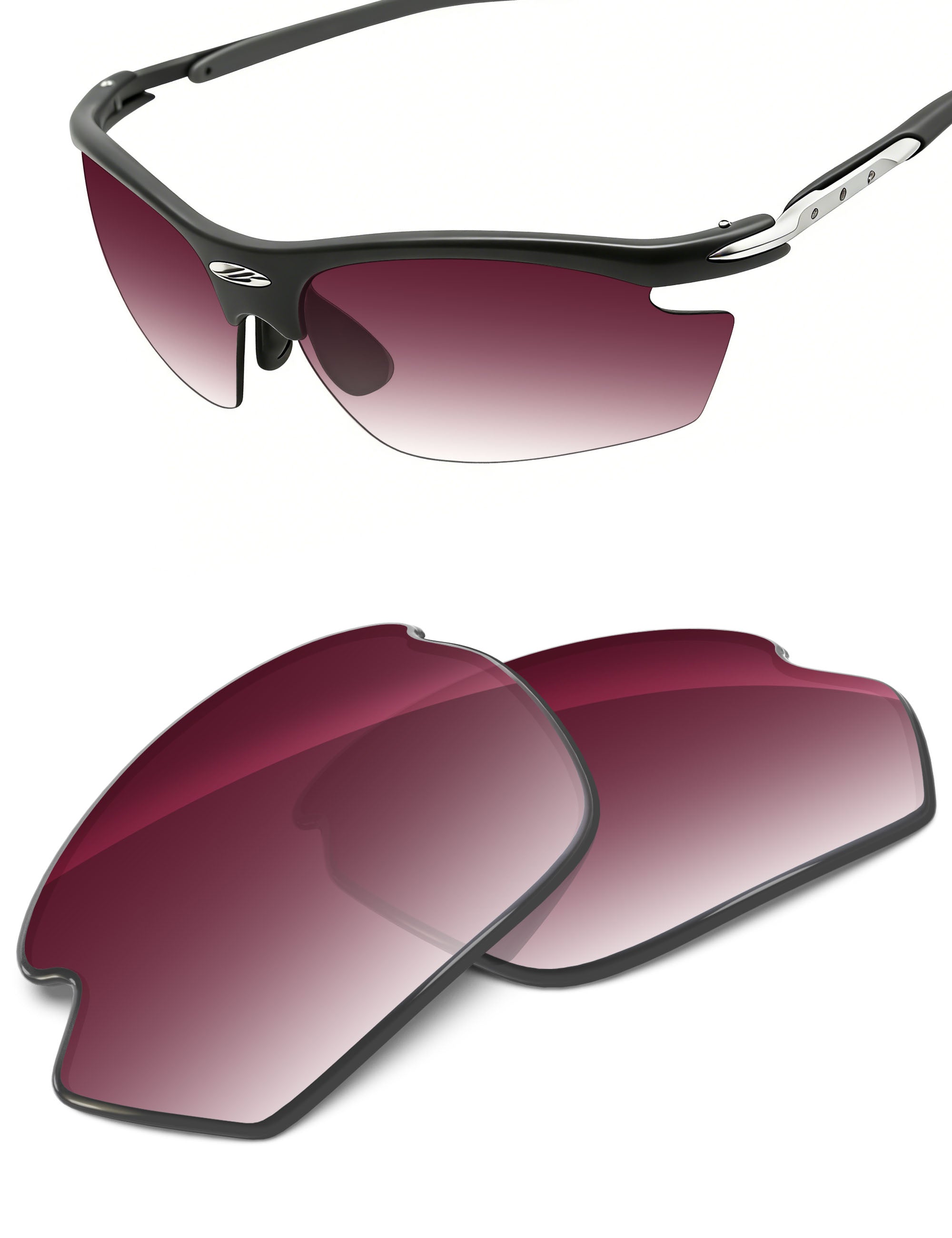 Wine Red Gradient-Non-Polarized
