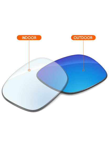 Sky Blue FlashMirror™ Photochromic-Non-Polarized