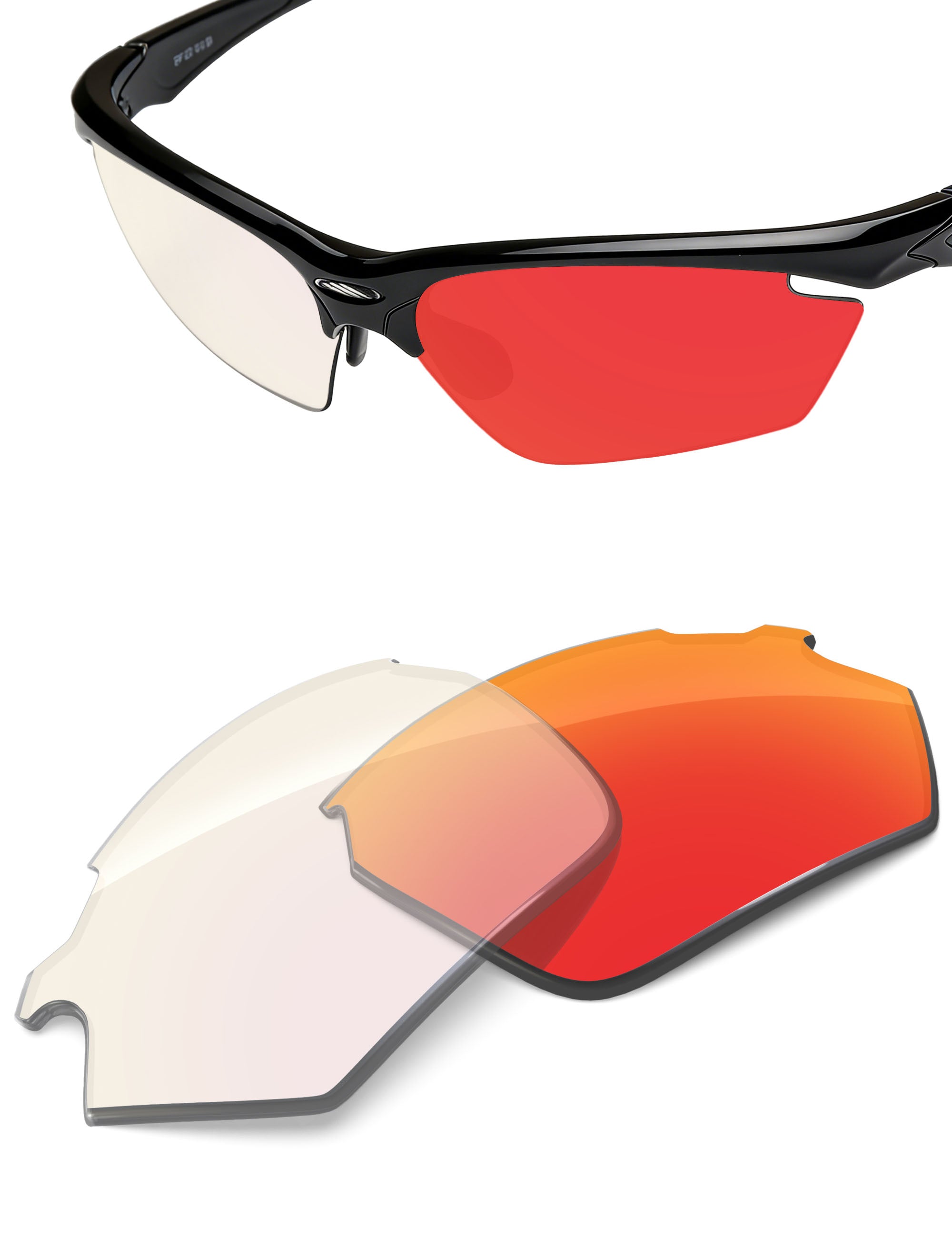 Fire Red FlashMirror™ Photochromic-Non-Polarized
