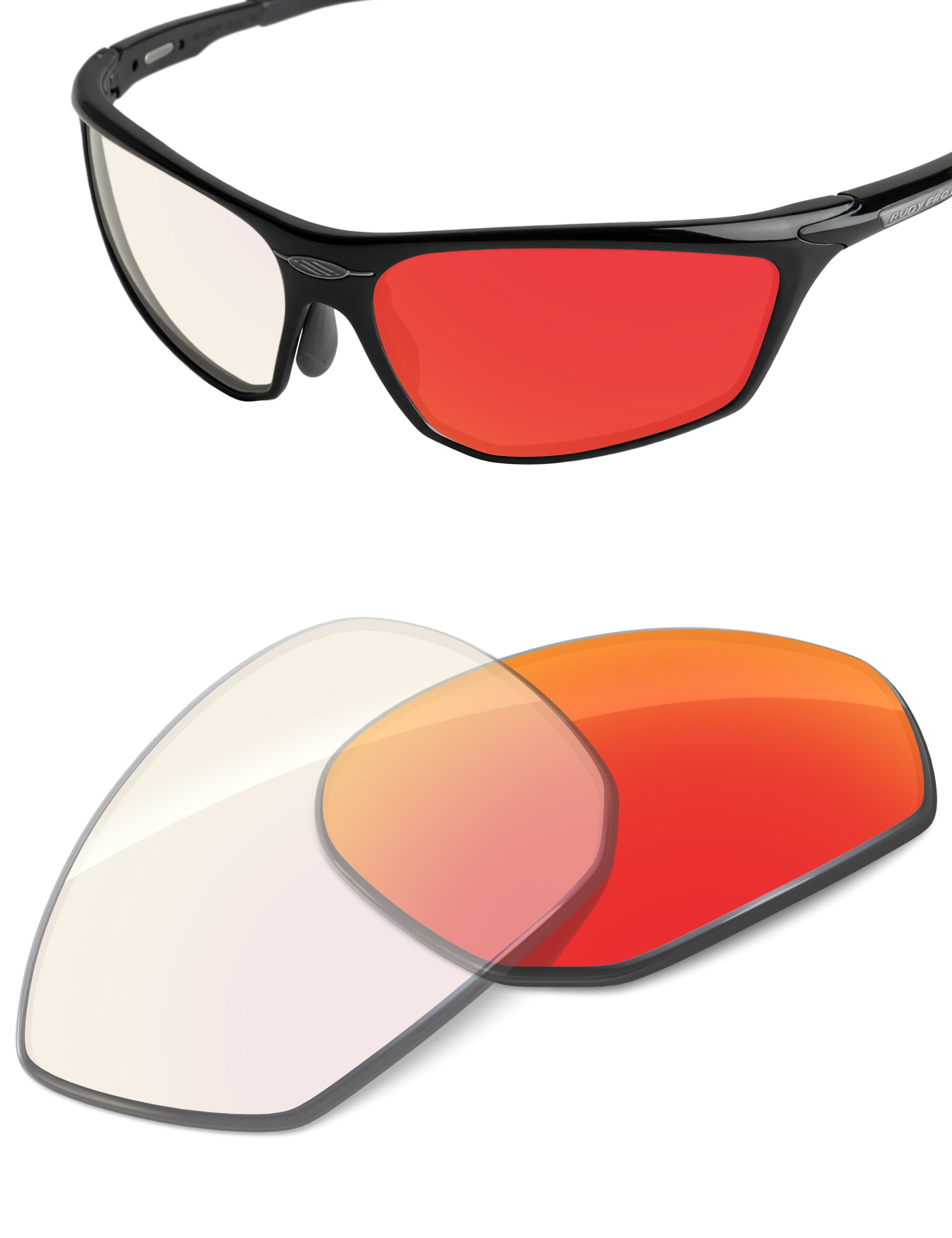 Fire Red FlashMirror™ Photochromic-Non-Polarized