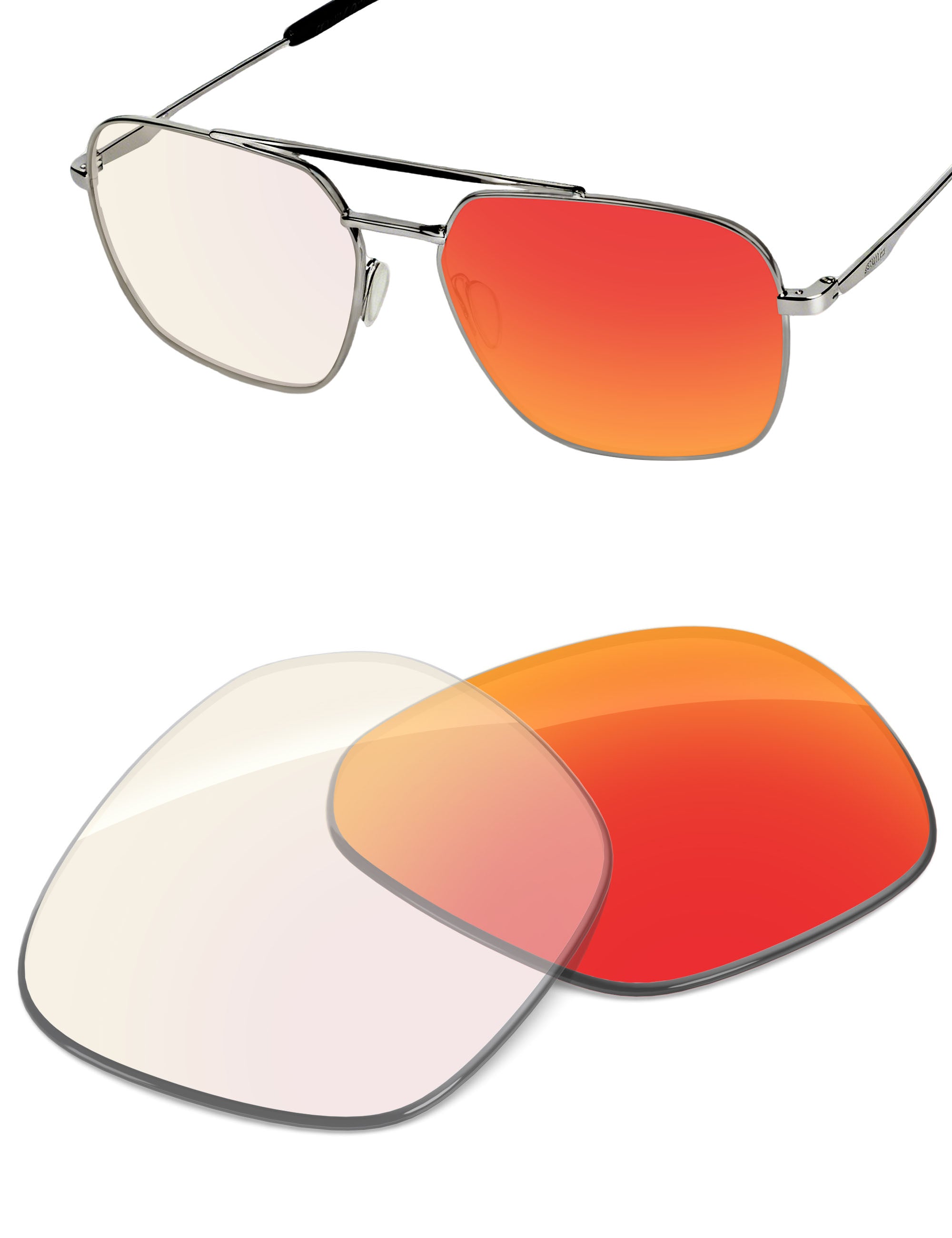 Fire Red FlashMirror™ Photochromic-Non-Polarized