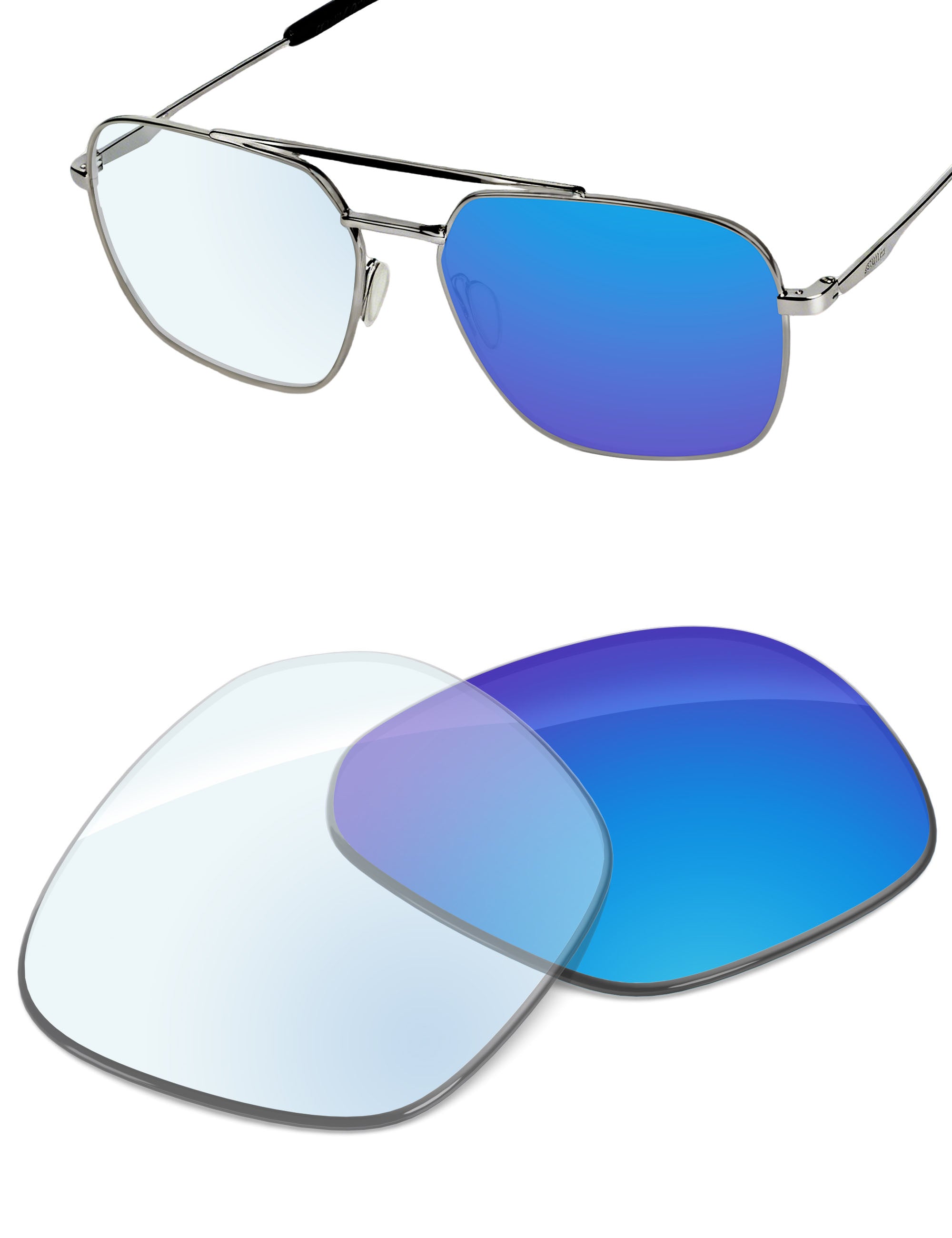 Sky Blue FlashMirror™ Photochromic-Non-Polarized