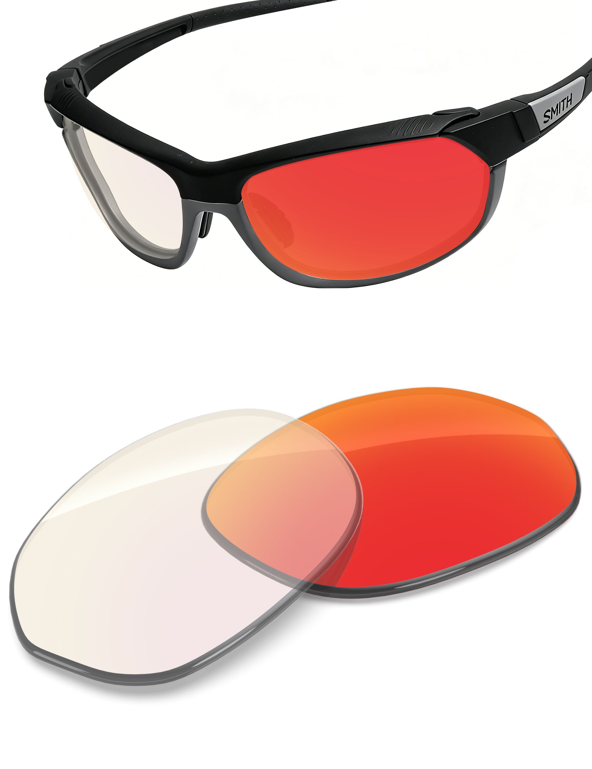 Fire Red FlashMirror™ Photochromic-Non-Polarized
