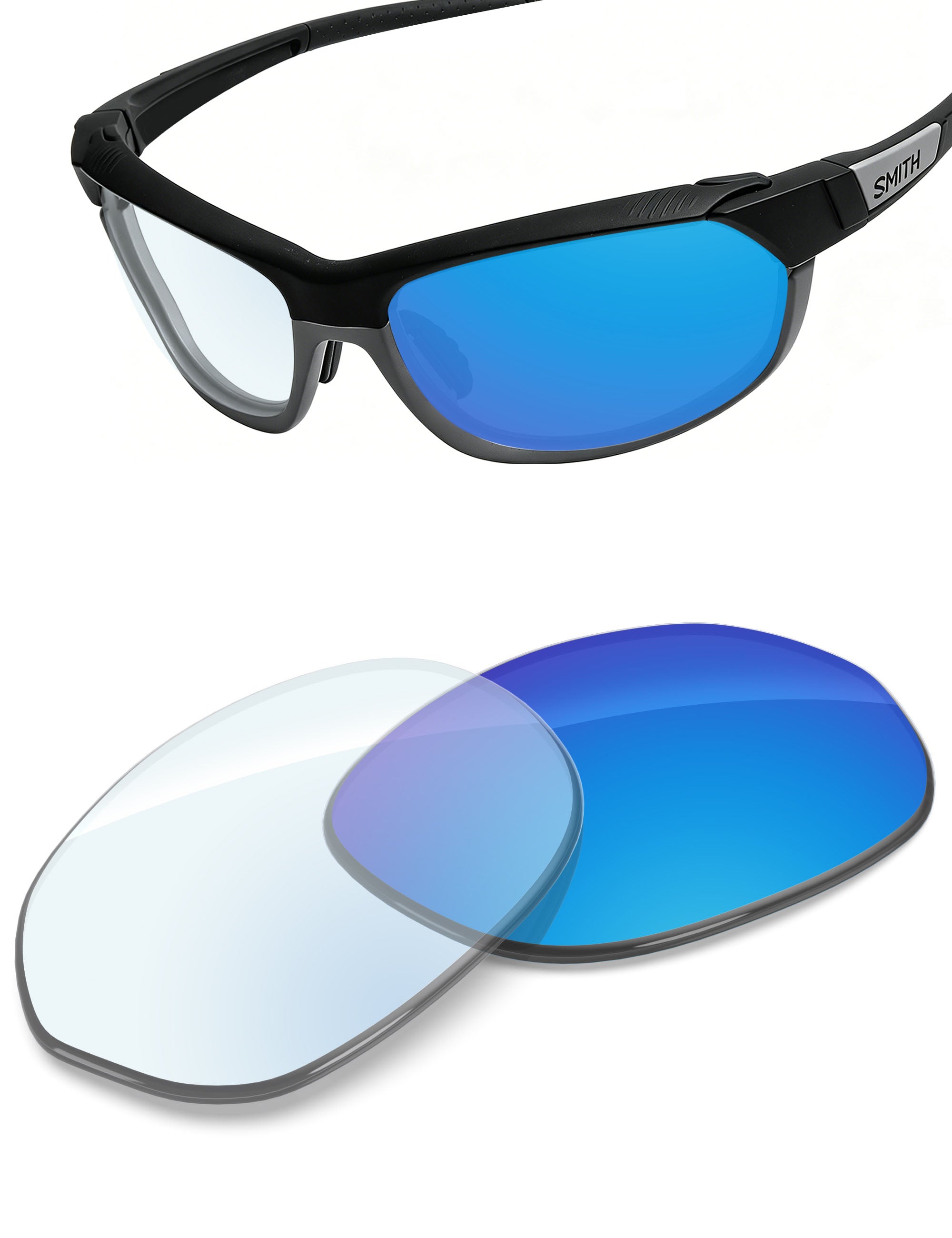 Sky Blue FlashMirror™ Photochromic-Non-Polarized