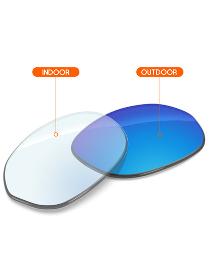 Sky Blue FlashMirror™ Photochromic-Non-Polarized
