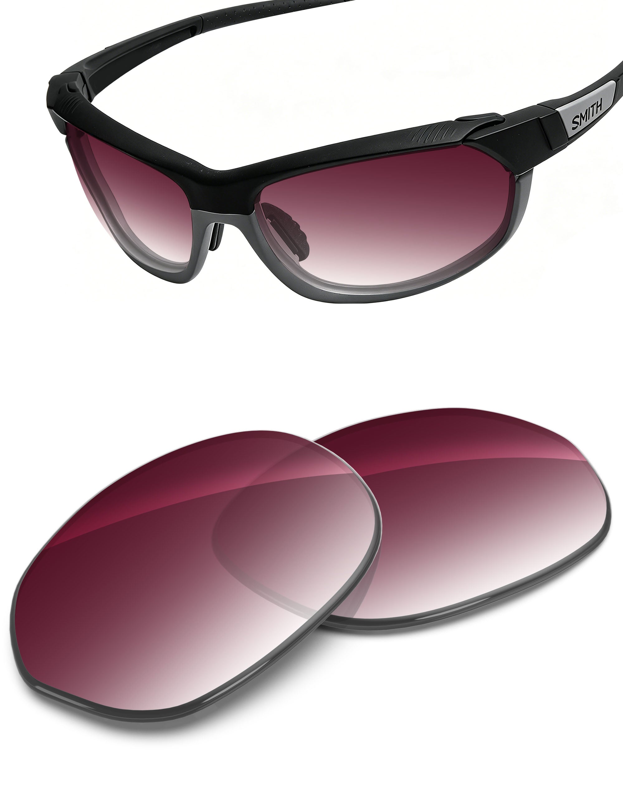 Wine Red Gradient-Non-Polarized