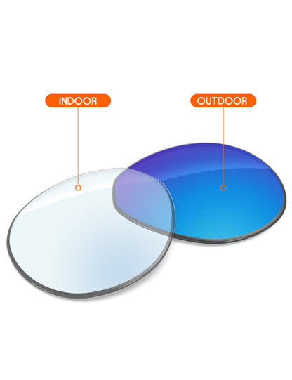 Sky Blue FlashMirror™ Photochromic-Non-Polarized