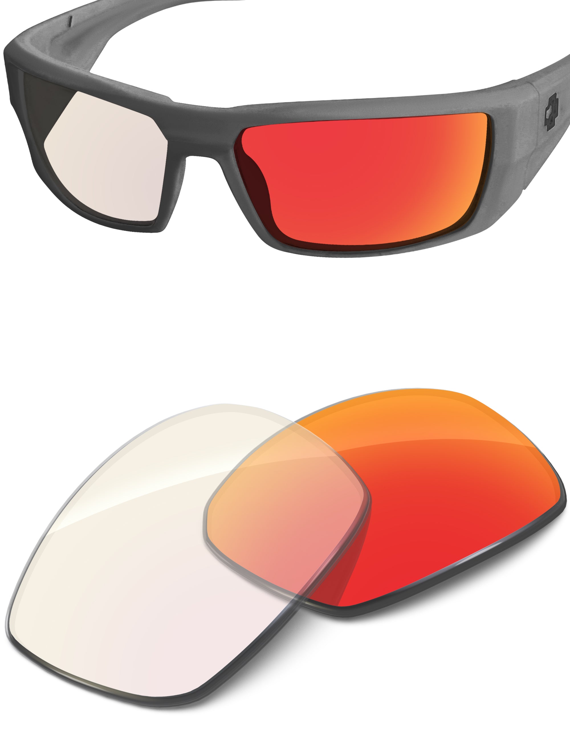 Fire Red FlashMirror™ Photochromic-Non-Polarized