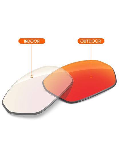 Fire Red FlashMirror™ Photochromic-Non-Polarized