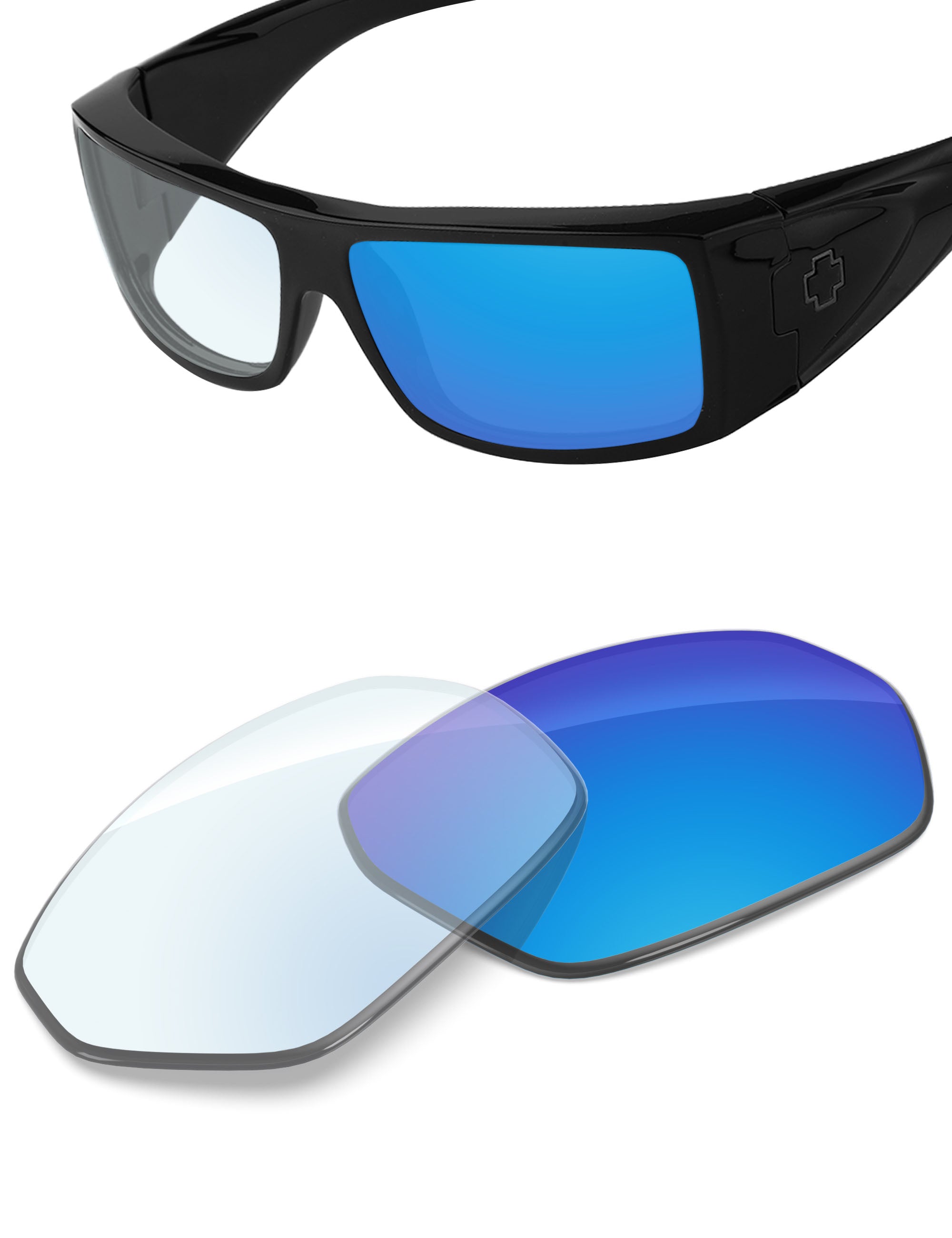 Sky Blue FlashMirror™ Photochromic-Non-Polarized