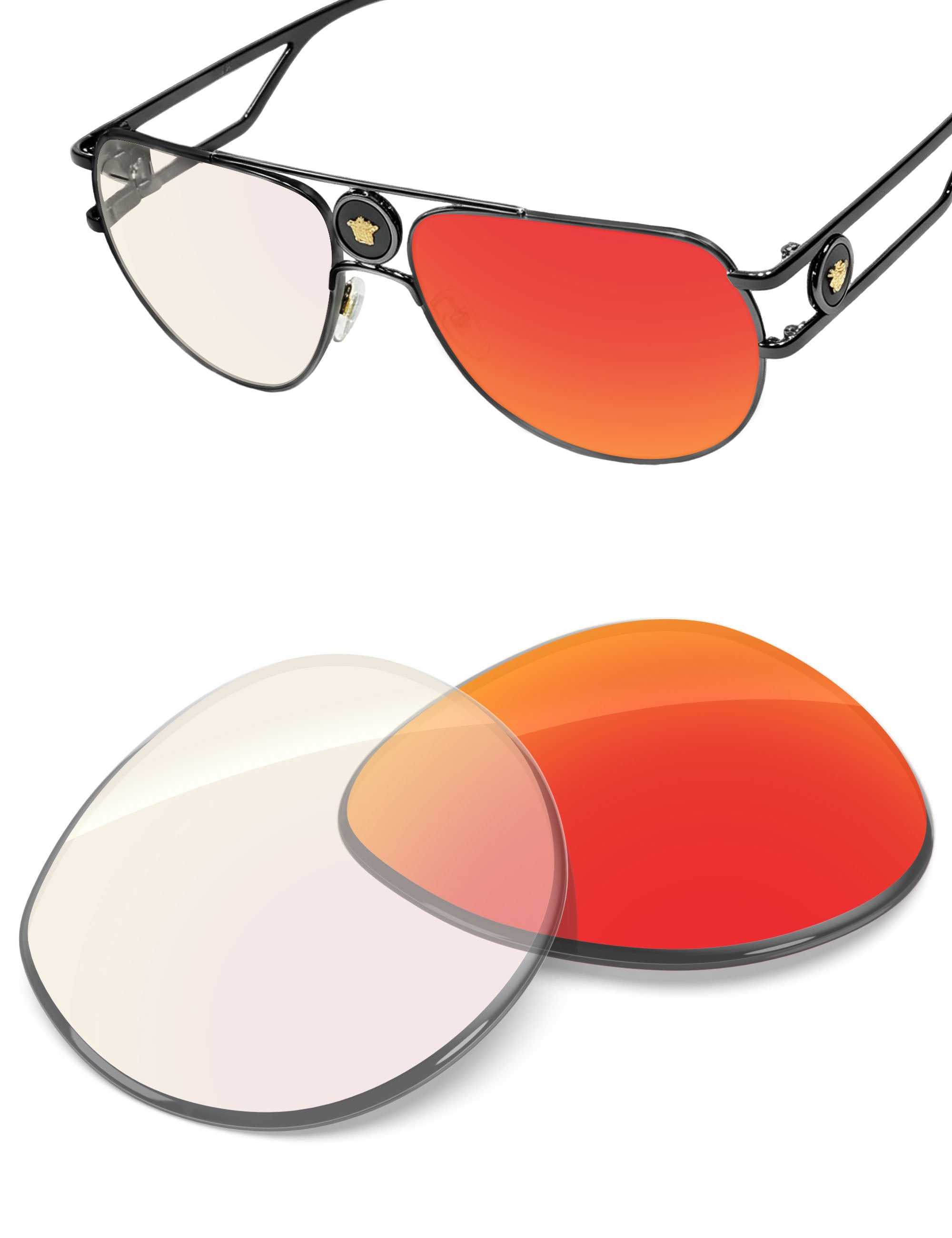 Fire Red FlashMirror™ Photochromic-Non-Polarized
