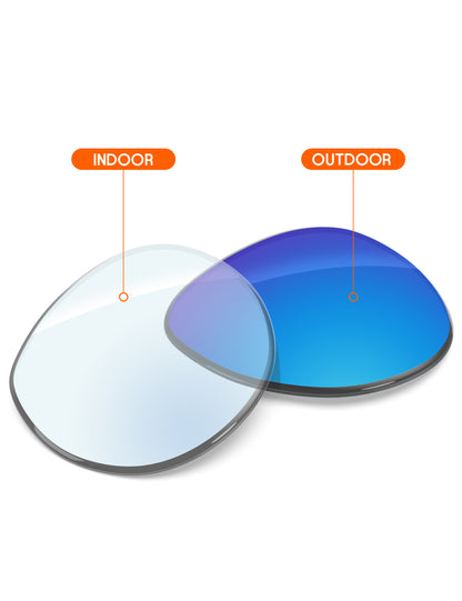 Sky Blue FlashMirror™ Photochromic-Non-Polarized
