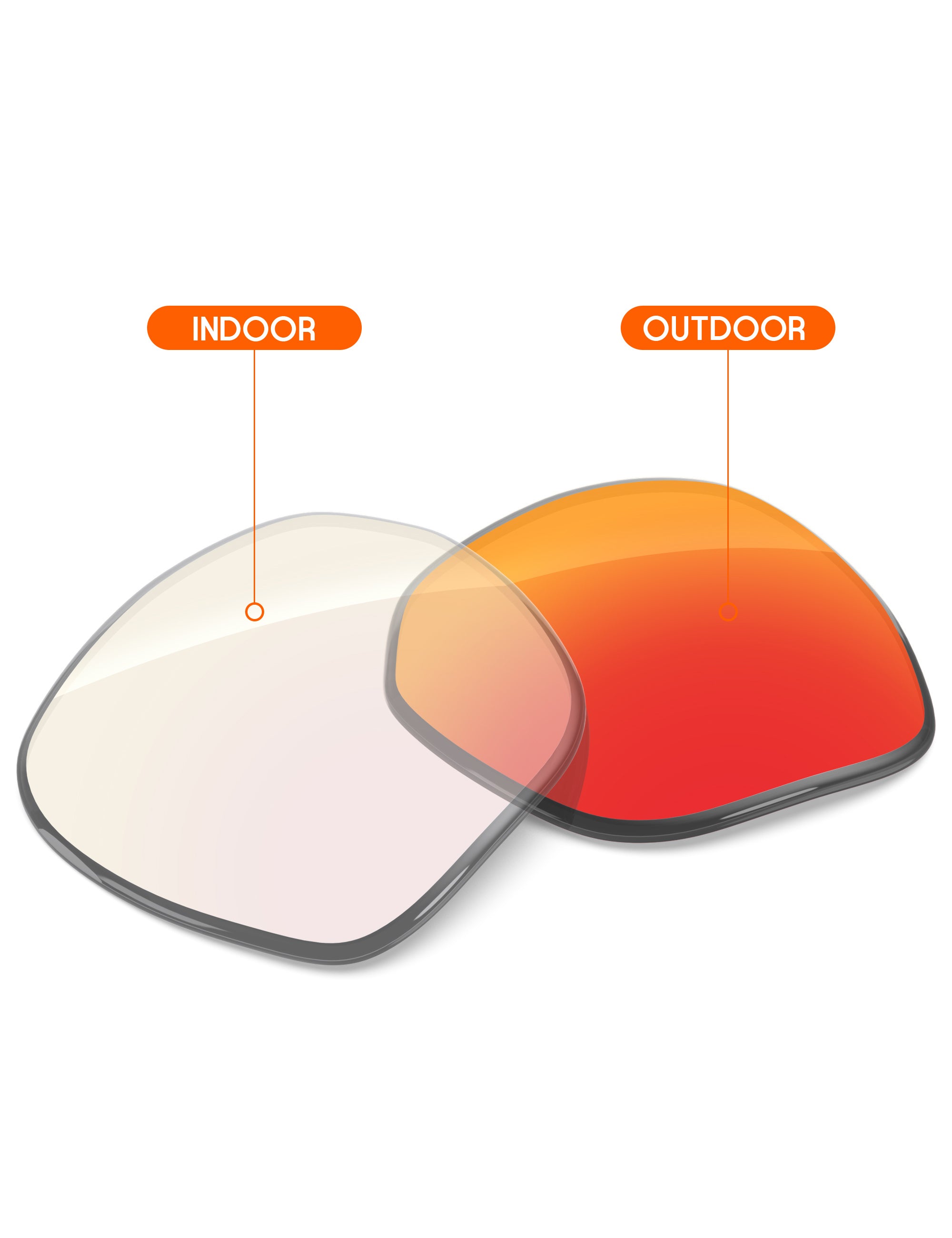 Fire Red FlashMirror™ Photochromic-Non-Polarized