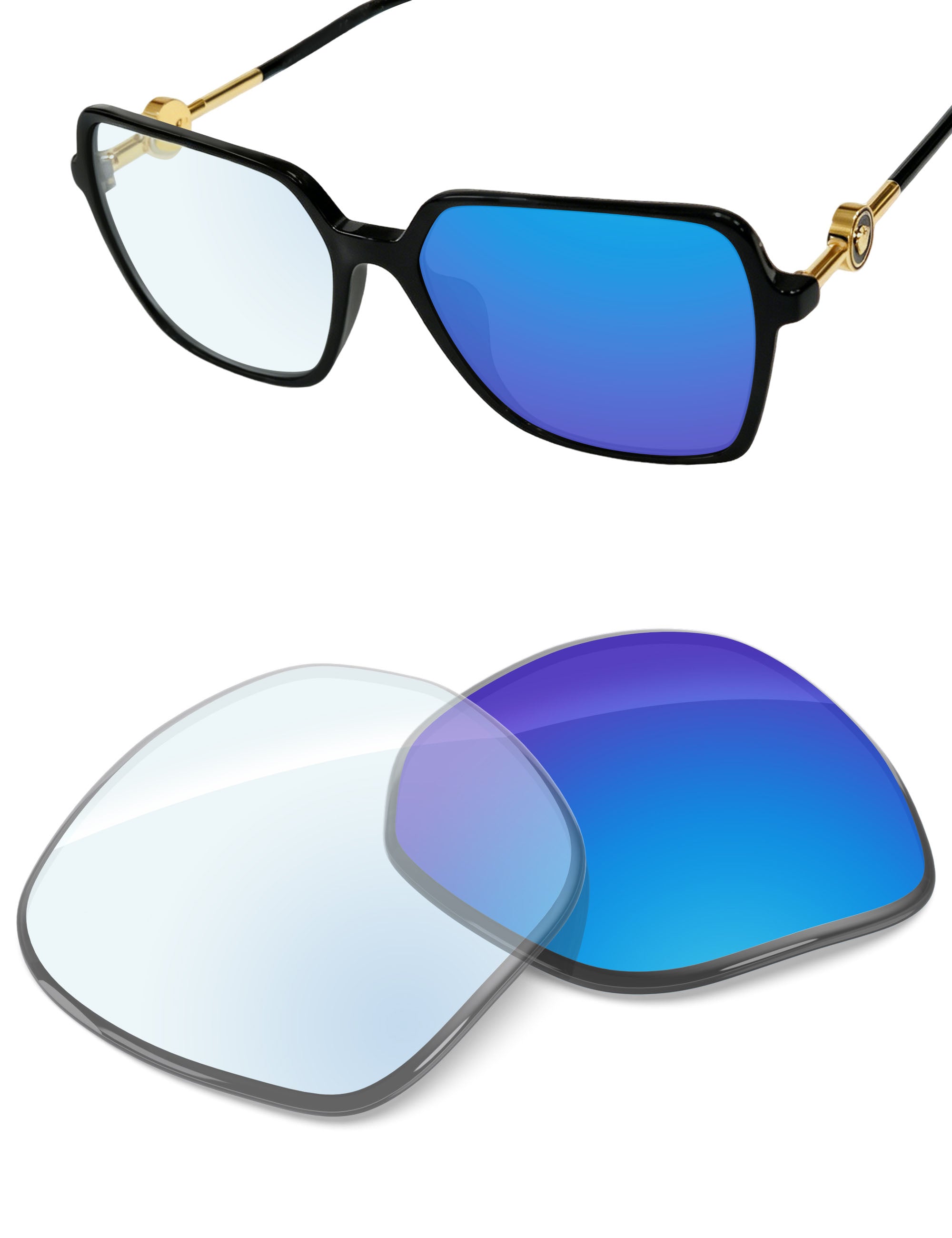 Sky Blue FlashMirror™ Photochromic-Non-Polarized