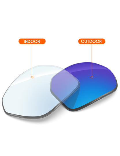 Sky Blue FlashMirror™ Photochromic-Non-Polarized
