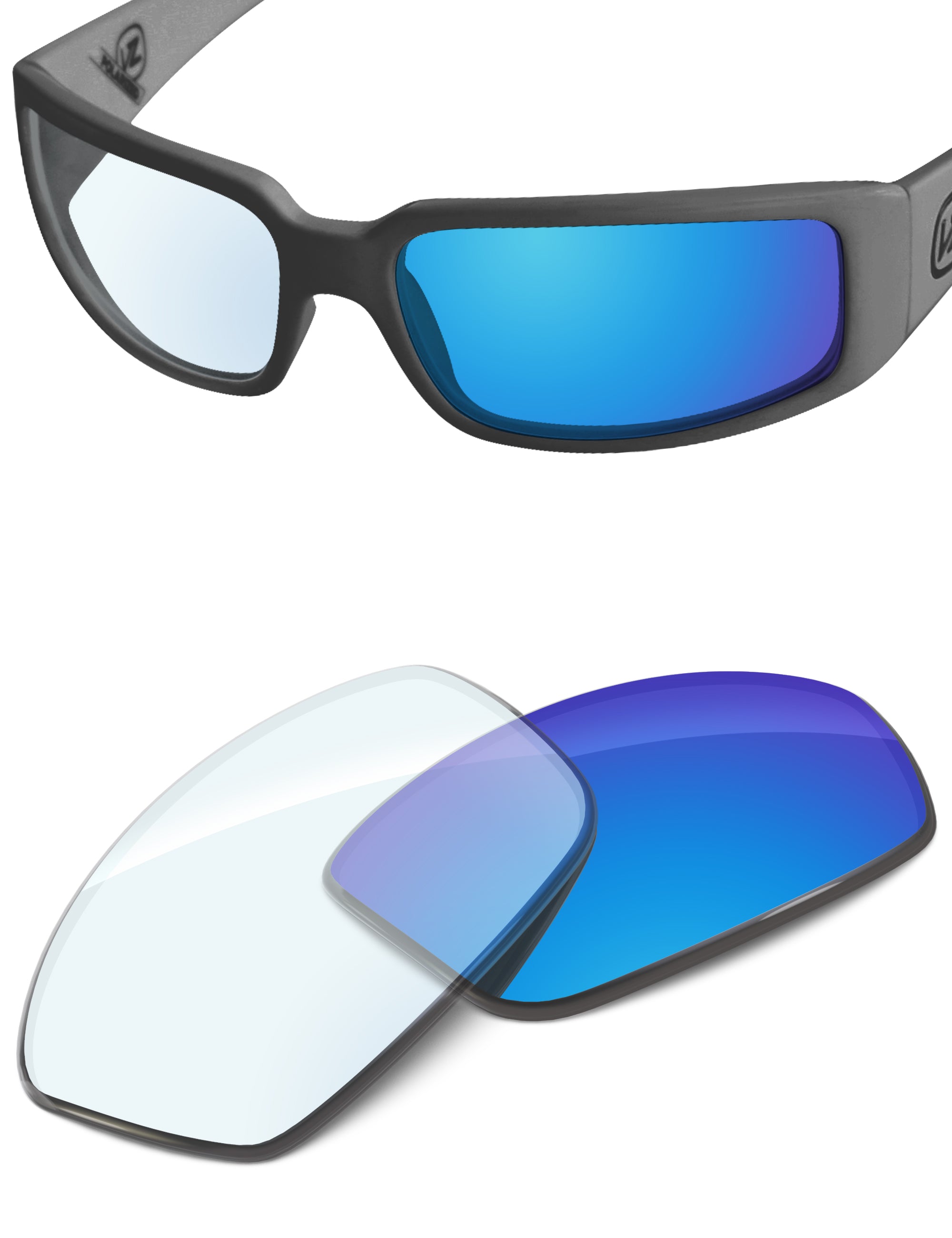 Sky Blue FlashMirror™ Photochromic-Non-Polarized