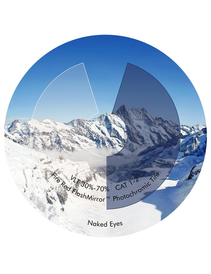 Fire Red FlashMirror™ Photochromic-Non-Polarized